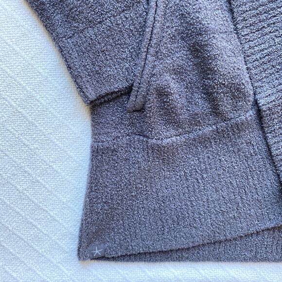 Barefoot Dreams Cozychic Lite Circle Cardigan Gray L/XL Soft Open Front Sweater - Picture 7 of 10